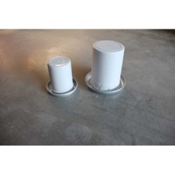 Fonteinemmer 5 liter met grijs PVC deksel